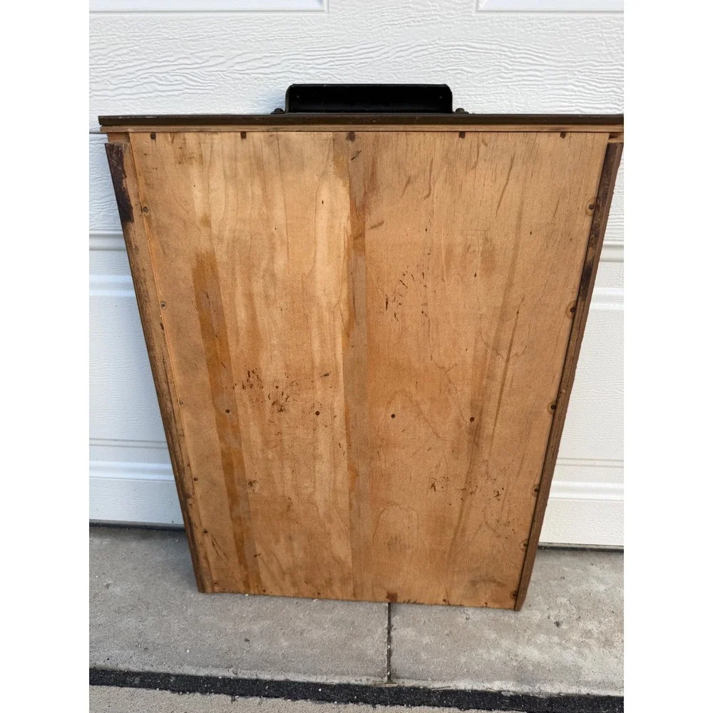 Vintage Wooden Printers Drawer Shadow Box Display Case Letterpress Tray Brown